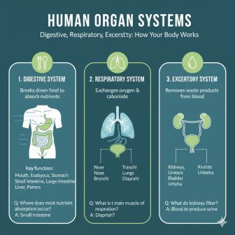 पाचन, श्वसन, उत्सर्जन तंत्र (Digestive, Respiratory, Excretory System) 1 Digestive, Respiratory, Excretory System