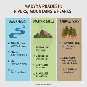 MP की प्रमुख नदियाँ, पर्वत, राष्ट्रीय उद्यान 4 MP की प्रमुख नदियाँ, पर्वत, राष्ट्रीय उद्यान