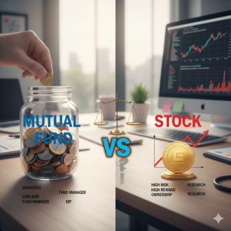 mutual fund और stock में क्या अंतर है? 2 mutual fund or stock me antar