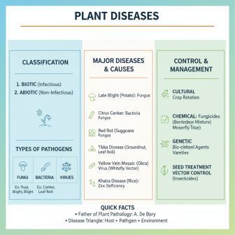 पादपरोग (Plant Diseases), प्रकार, रोग नियंत्रण, वर्गीकरण 1 पादपरोग Plant Diseases प्रकार रोग नियंत्रण वर्गीकरण
