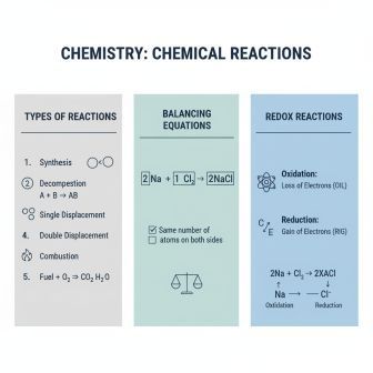 रासायनिक अभिक्रियाएँ प्रकार, संतुलन, रेडॉक्स 1 रासायनिक अभिक्रियाएँ प्रकार, संतुलन, रेडॉक्स