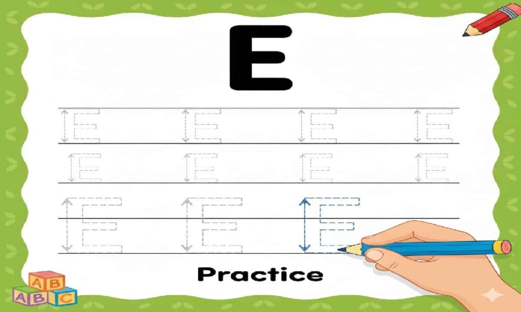 E TRACING WORD