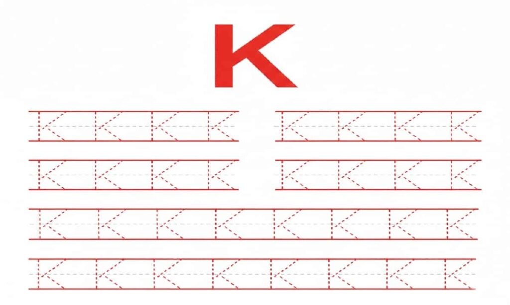 k trace worksheet