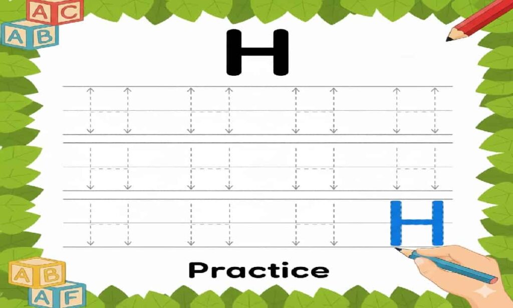 H TRACING WORKSHEET
