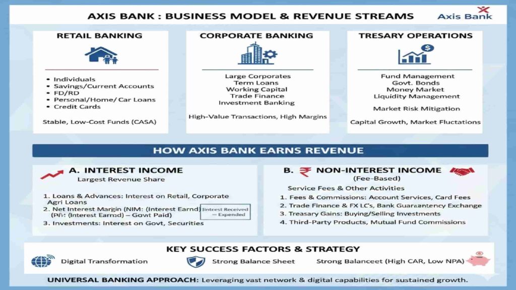 axis bank business model and revenue streams