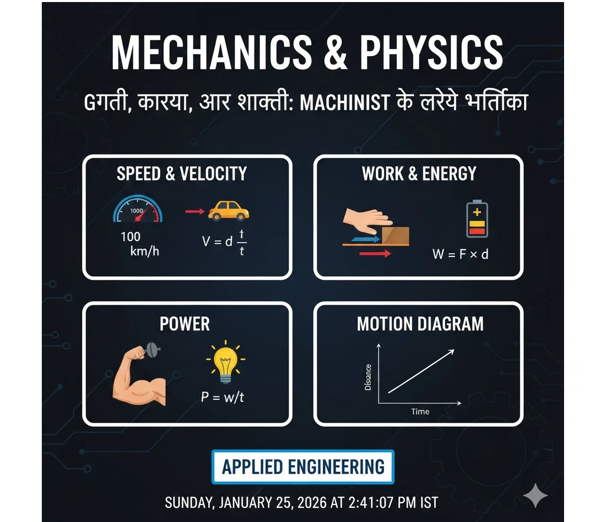 Speed, Velocity, Work, Power, and Energy