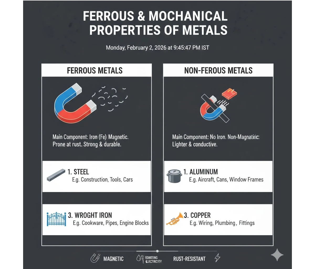 Ferrous and Non-Ferrous metals